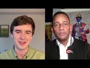 Freddie Highmore and Hill Harper on 47ABC (2022)