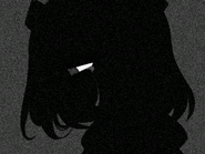 Etihw's silhouette, while crying.