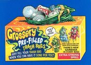 Shoccoli parody (as an asparagus) on a Wacky Packages sticker.