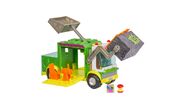 Muck Chuck Garbage Truck unboxed in action mode.