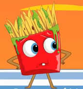 French Fry Head's prototype cartoon design from Toy Fair