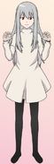 Heewon with her boots off