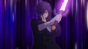 Hyun uses his chain sword 
