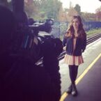 Tweeted by "@TheAlexEllison" an hour ago: "On set shooting the music video for 'Where Do I Fit In?' With @louisacburnham".