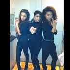 Tweeted by Tasie: "What to do when you turn up to the party wearing the same outfit - strike the Charlie's angels pose".