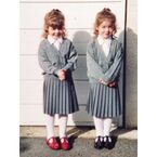 From Nikita Ramsey's Instagram/Websta: "looking proud on my first day of school in my oversized uniform. I'm on the right!".