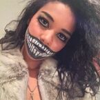 Posted by Alexandra on Instagram. "Happy Halloween #ghettogoul makeup by @_carlymarshall my talented Roomie"