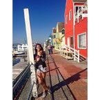 From Jade Ramsey's Instagram/Websta: "Beach date with lala 🐺".