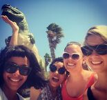 Tweeted by "@Laurenlsummers" on June 22nd: "We found a dinosaur! #palmsprings #girlstrip #love #happy #dinosaur @AlexShipppp @julbest".