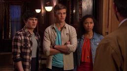 Found this picture on the "House of Anubis" Facebook page. The caption for the picture: "It's up to Fabian, KT, and Eddie to free the real descendants before the eclipse ceremony starts. They need a plan…and fast! Think they can do it? Watch them in action TONIGHT at 8:30ET/5:30PT on TeenNick".