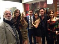 Nathalia and the cast of "The Damned" (aka "Encerrada" and "Gallows Hill")