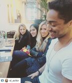 Tweeted by Alex on January 21st: "#Repost @s_lanko with repostapp. ・・・ Out for Dinner with my favs @ajsawyer @thericawr kateegreer…".