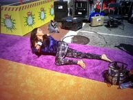 Tweeted by Alexandra on September 23rd: "This old chestnut from the #kca2013 #throwback lounging on the carpet".