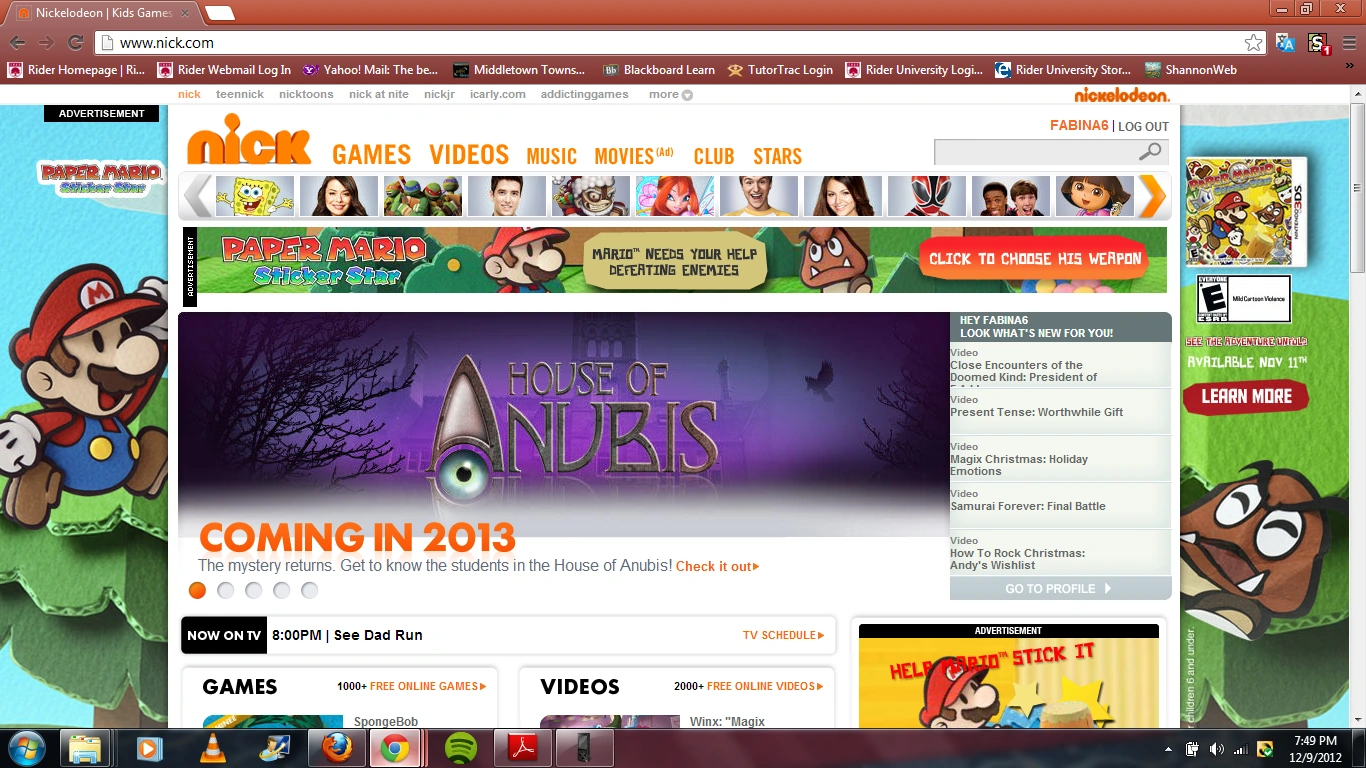 User blog:OnceUponATimeFan3/House of Anubis on the Nickelodeon website  homepage | House of Anubis Wiki | Fandom