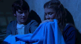 Fabian gives Nina blanket