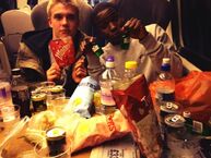 Tweeted by "@LettyButler" on May 3, 2014: "Three & a half hours later things get gin-tastic... #WOLFBLOOD".