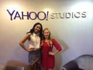 Tweeted by Alexandra 6 hours ago: "Super fun time today. Thank you so much @YahooTV @lilschwartzie and the amazing food trucks posted out the bldg! 😘😋".