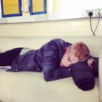 Tweeted by "Nahom Kassa" on May 13th: "Aww Sleepy Wolf #wb3 @bllockwood".