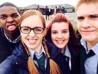 Tweeted by Louisa on April 11th: "Hello from #WOLFBLOOD! As you can see we're working really hard on season three...(we are really, promise) 🎬🎥💜".