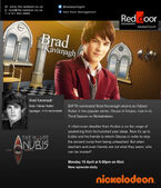 Tweeted by "@reddoormgmt" on April 15th: "Our @BradKavanagh is back as FABIAN RUTTER in #anubisseason3 on @NickelodeonUK 6pm DAILY! @HouseOfAnubis".