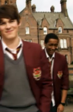 Fabian with Alfie laughing behind him