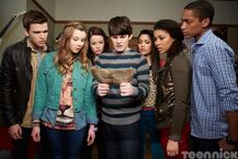 Tweeted by "TeenNick": "The #HouseOfAnubis special event Touchstone of Ra premieres Monday, June 17, at 9pm et / 6pm pt on TeenNick! #sibuna".