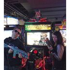 From Nikita Ramsey's Instagram/Websta and posted 10 hours ago: "Dave and busters!!!! Failed miserably at the driving games as expected! @thomas.dekker @jade_ramsey".