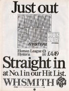 Hysteria Wh Smiths ad Smash Hits, May 10, 1984 - p.52