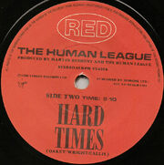 Hard Times (Love Action) UK 7in B side label