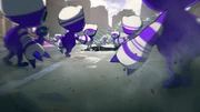 The School Invaders surround Eito.