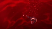 and loses consciousness.