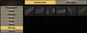 Construction Menu Railings