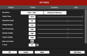 Settings Video
