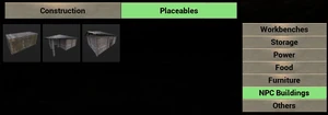 Placeables Menu NPC Buildings