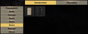 Construction Menu Doors