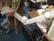 An inflatable vinyl robotic arm that helped inspire Baymax's design, from the researchers in the new field of  at 's .