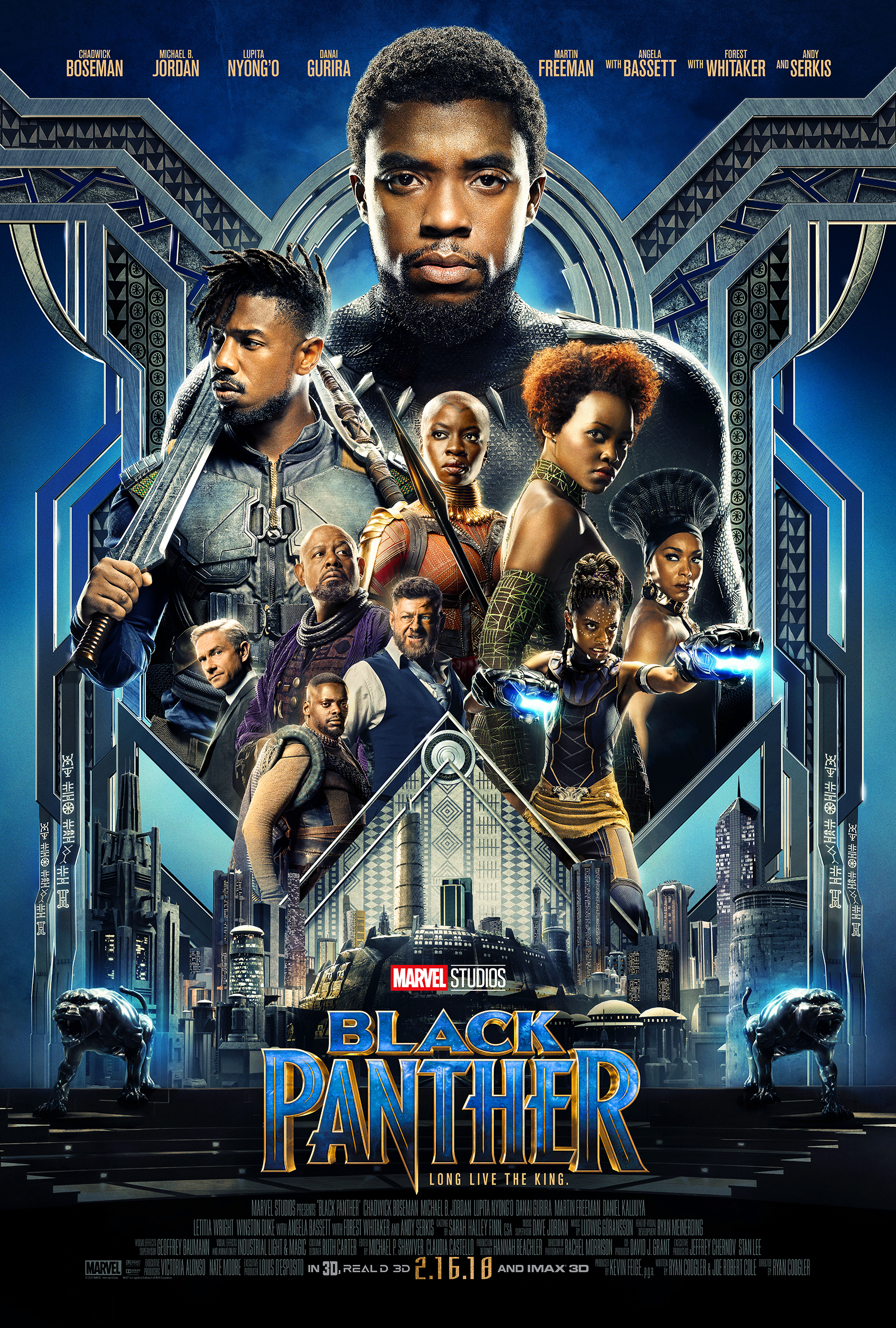 Chadwick Boseman, Daniel Kaluuya & Michael B. Jordan at the 'Black Panther'  London Premiere