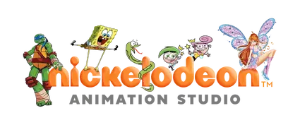 Various Nicktoon characters, as shown in 2013 artwork for the . From left to right: , , ,  and .