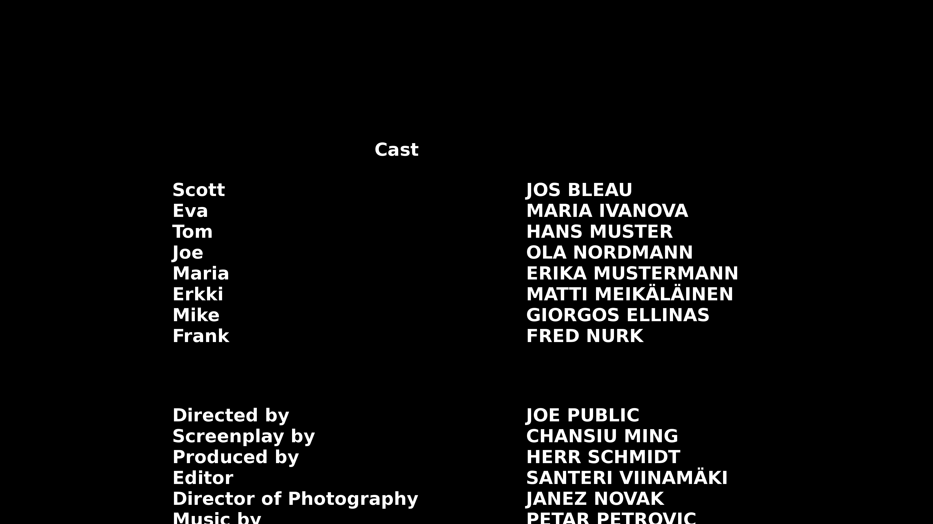 Closing credits, The JH Movie Collection's Official Wiki