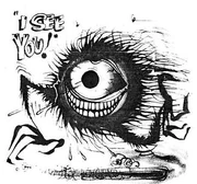 A drawing of a character for 's "Excuse My Dust", a film that he had tried to sell to Hollywood in 1998'"`UNIQ--ref-00000062-QINU`"'