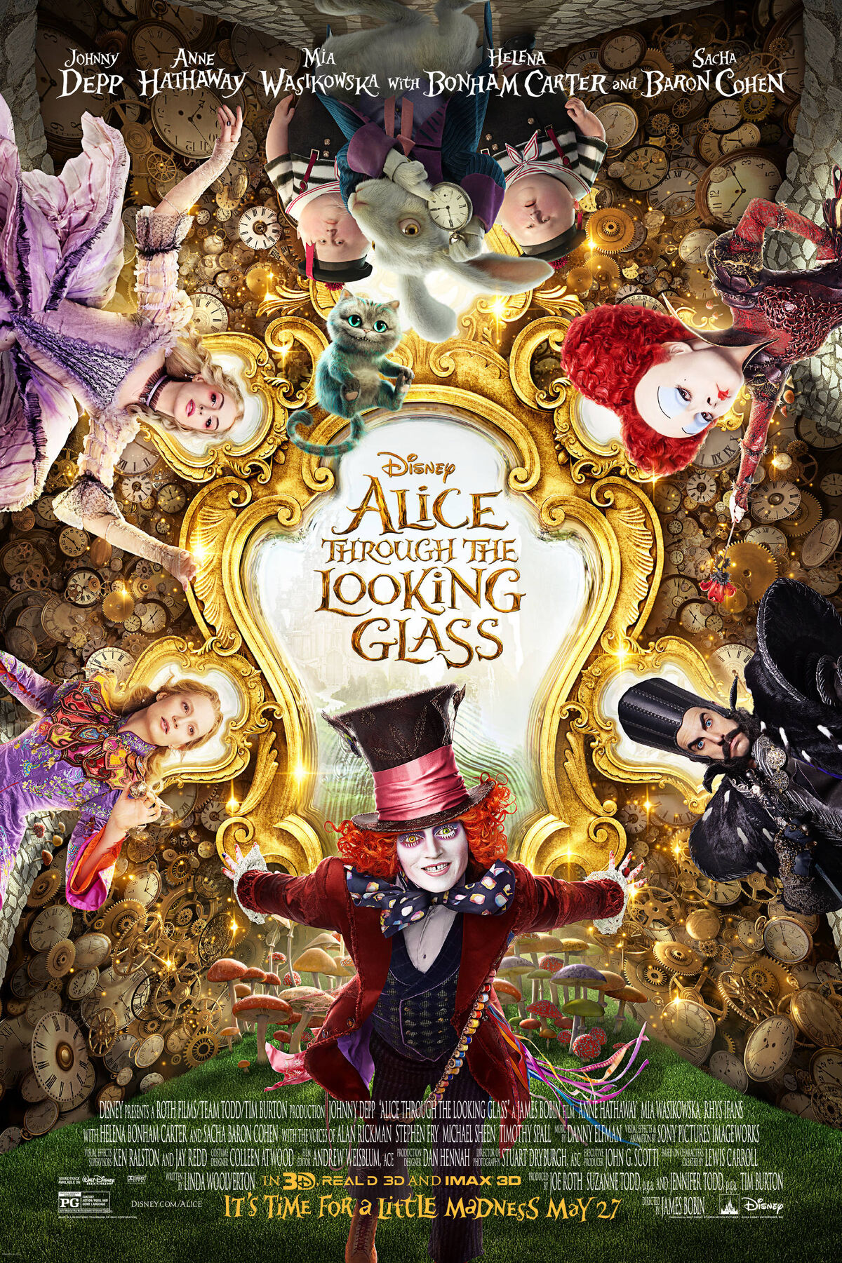 Alice In Wonderland (Triptych) - 2010 - Original Movie Posters