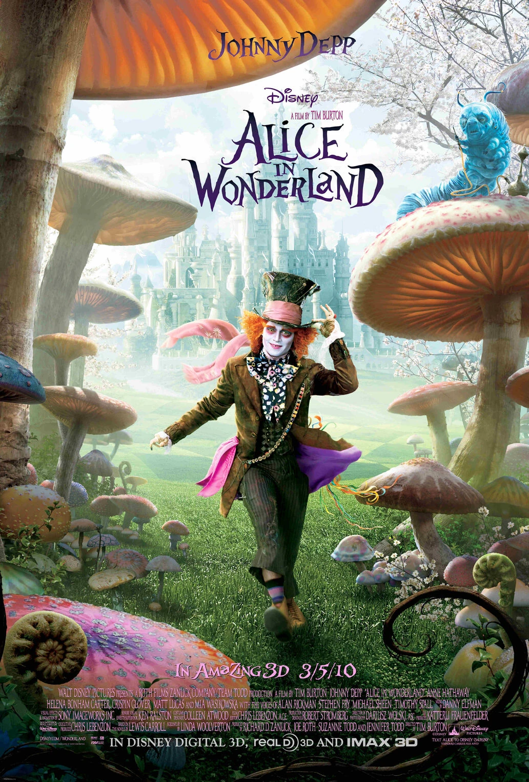 Alice in Wonderland (2010 film) | The JH Movie Collection's Official Wiki |  Fandom, image size:1032x1526