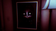 Living Room Memory - Freddy Fazbear poster having changed to Ignited Freddy during 5 AM