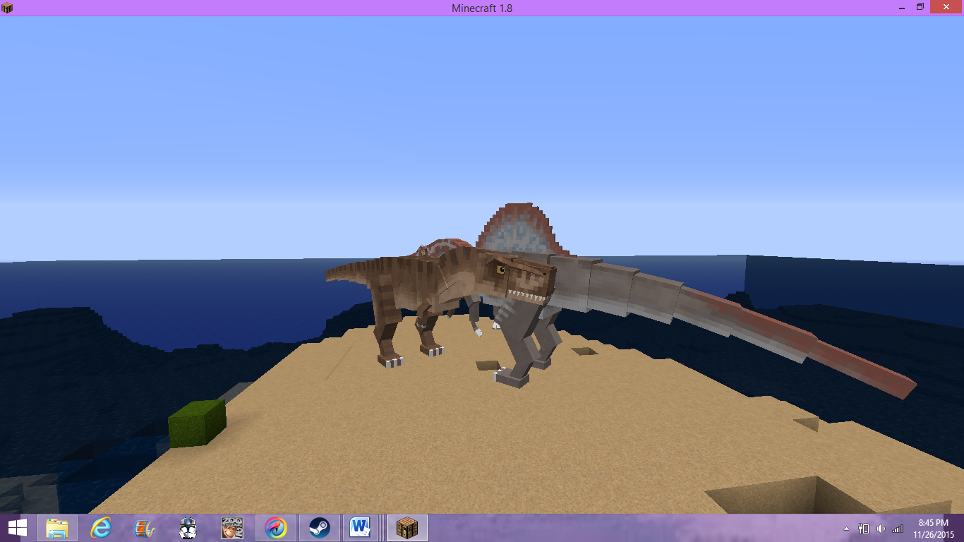 minecraft dinosaurs t rex vs spinosaurus