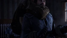 Joel strangola un cannibale.