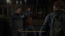 Joel e Tommy vengono convinti da Abby a fuggire dagli infetti con lei.