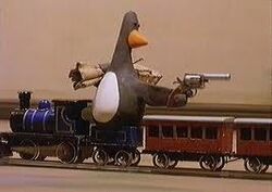 CC80602 Wallace & Gromit - The Wrong Trousers - Feathers McGraw & Locomotive