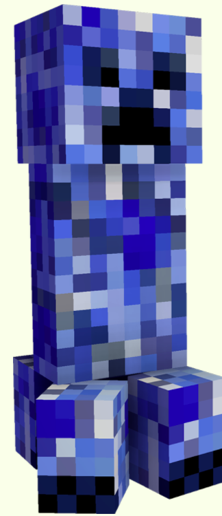 minecraft blue creeper