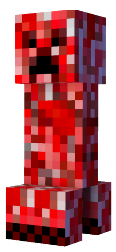 minecraft red creeper