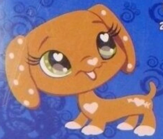 LPS Littlest Pet Shop #556 – Chien Teckel Original Hasbro – Authentique Et Rare